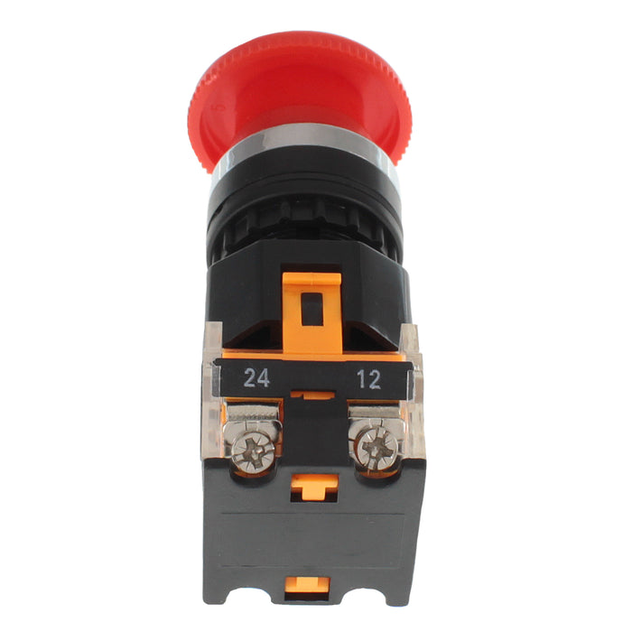 Stuts Button Mushroom Head Stay-put Push Button, Red w/ Control Station Box ...